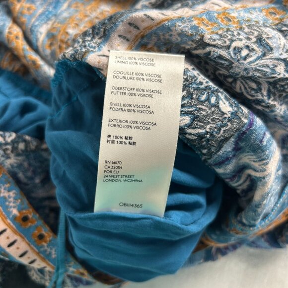 Free People Mixed Print Bohemian Style Romper Medium Dolman Sleeve Wide-Leg - Picture 4 of 8